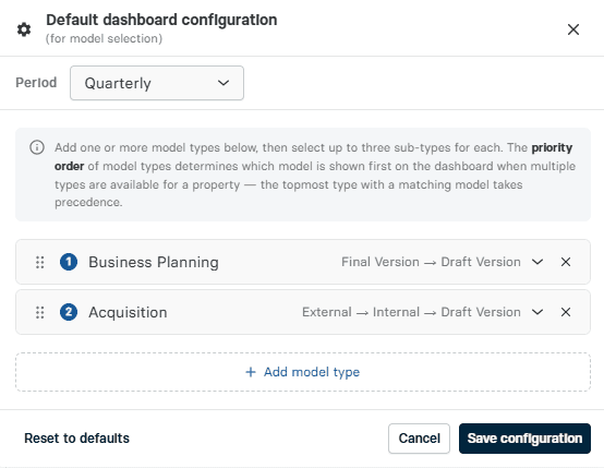 Cascade models in portfolio manager