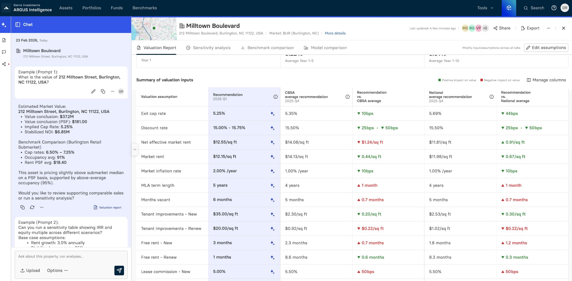 valuation assistant screenshot