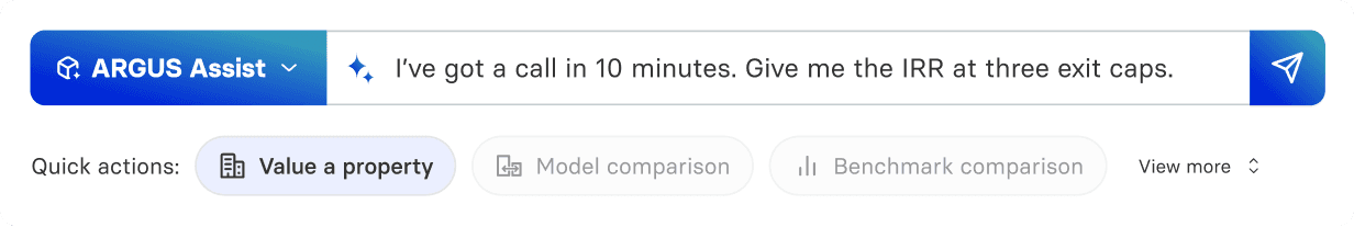 ARGUS Assist Landing Page Prompt Bar